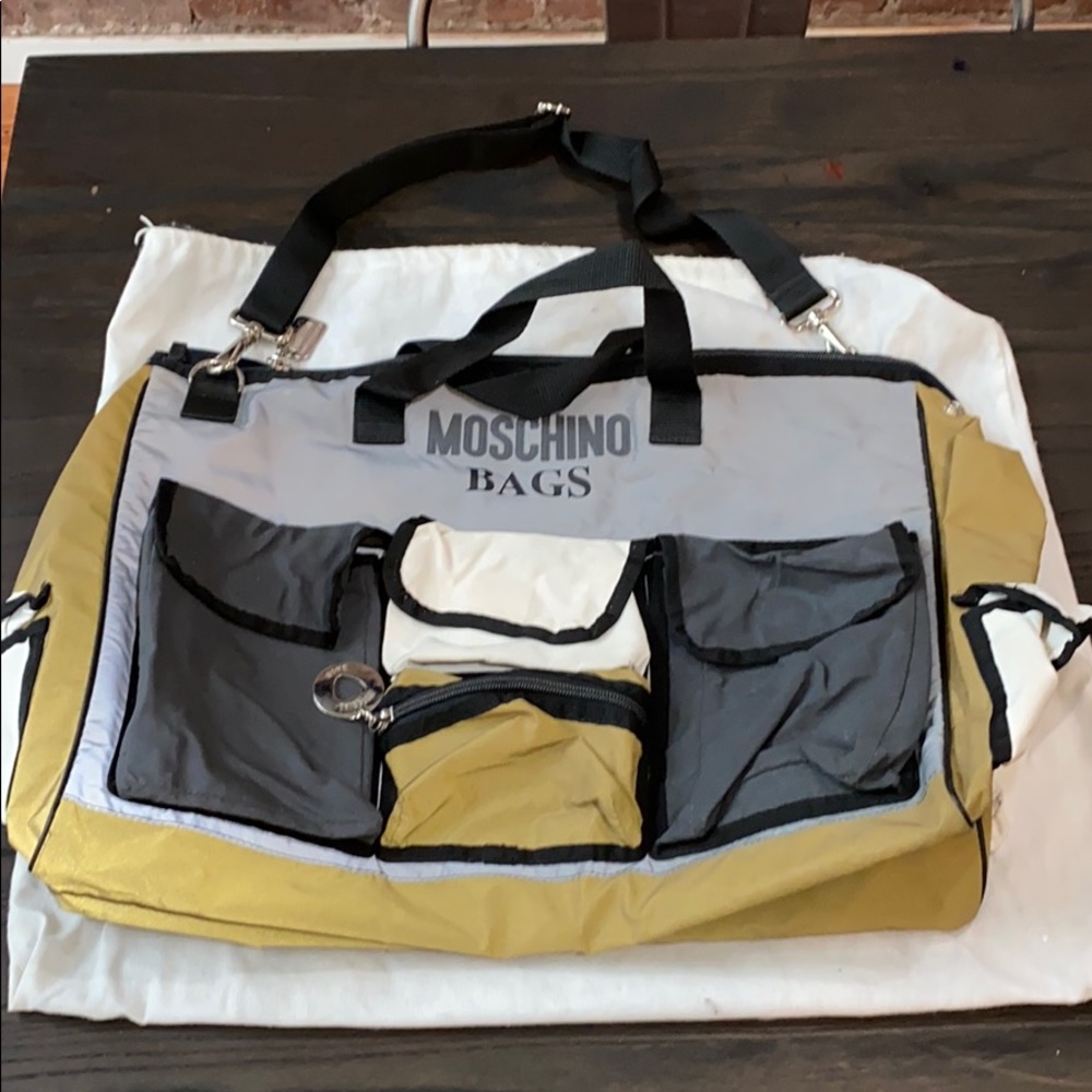 90’s Moschino Nylon Large travel bag.